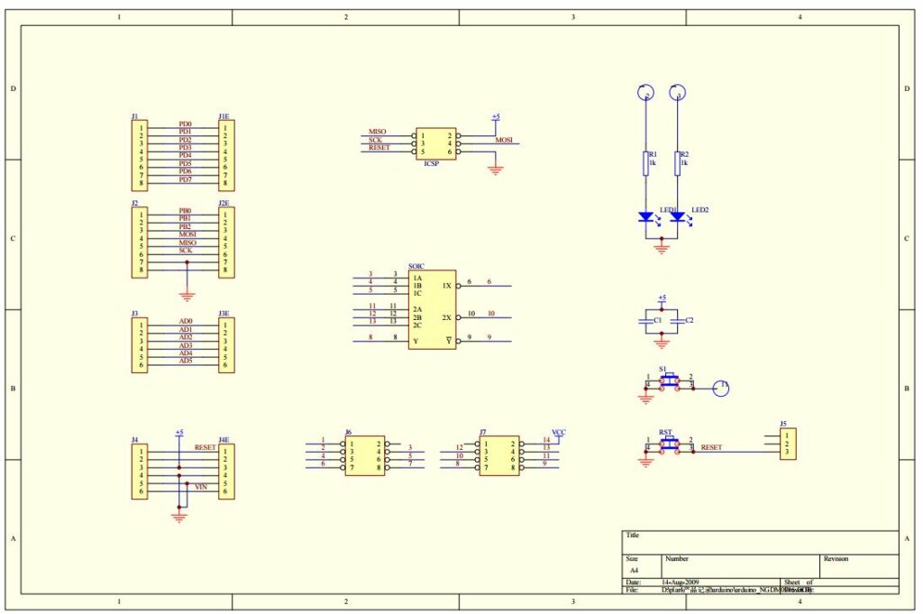 Shield de prototypage DFR0019 schéma de principe pour Arduino Uno