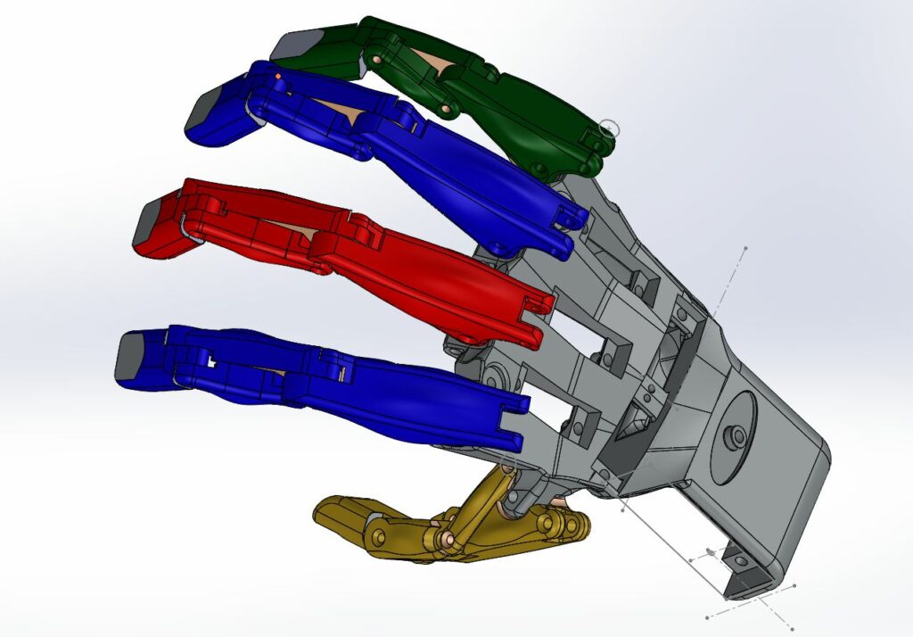 Main droite du robot Maya - RedOhm