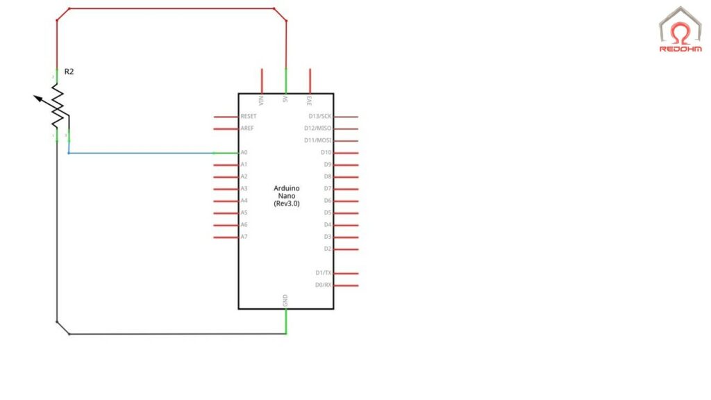 Schéma de prinicpe pour le cablage d'une entré analogique 