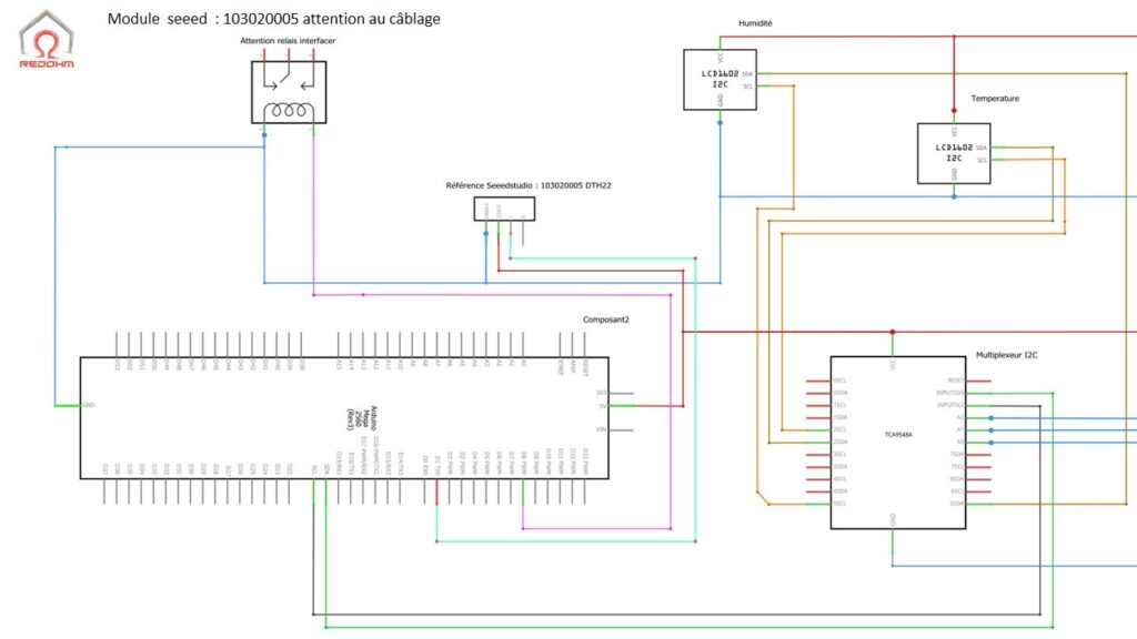 Module seeed  schema de principe-V2 de l'hygromètre - RedOhm -