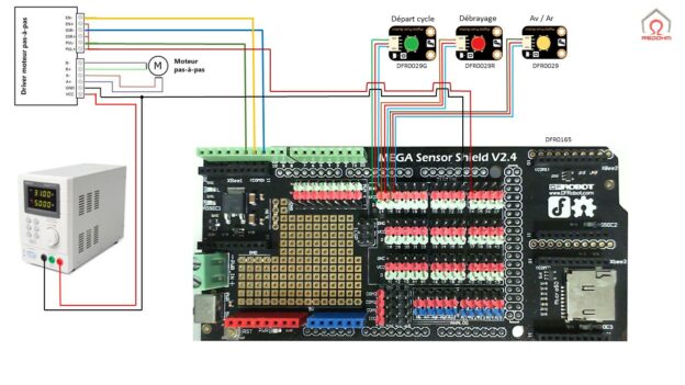 Arduino Moteur Pas à Pas Bouton Poussoir Moteur pas à pas et Arduino - RedOhm