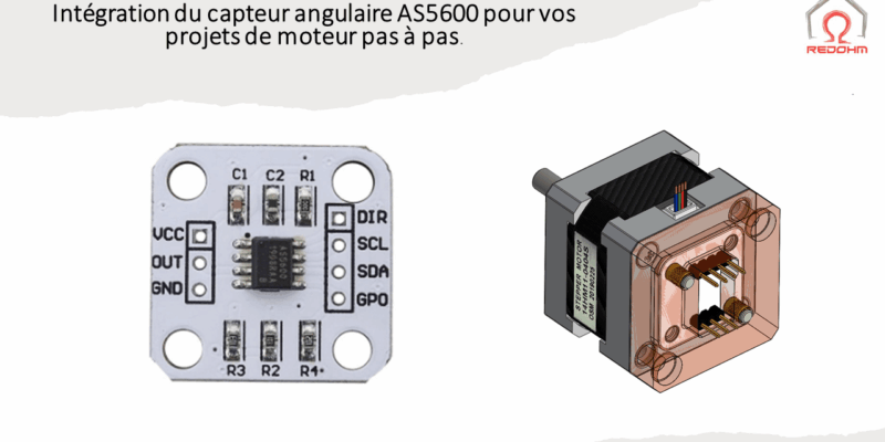 Intégration du capteur angulaire AS5600 pour vos projets de moteur pas à pas.