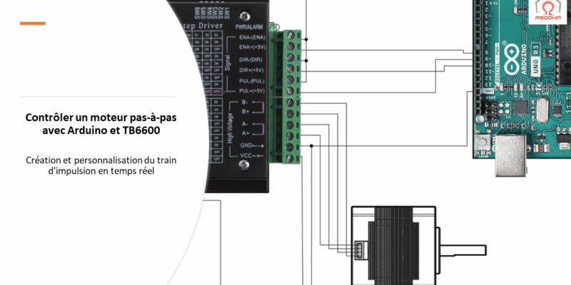 Les codes pour le TB6600 1/8 , La création du train d’impulsion pour un moteur pas à pas avec Arduino