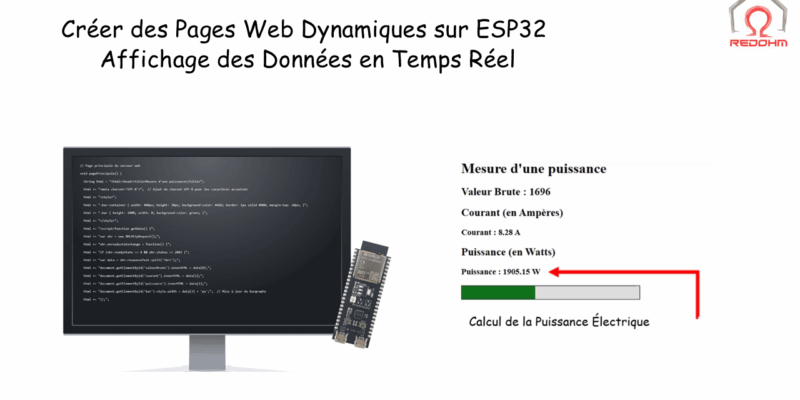 Créer des Pages Web Dynamiques sur ESP32 : Affichage des Données en Temps Réel