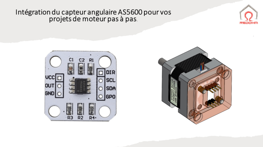 Intégration du capteur angulaire AS5600 pour vos projets de moteur pas à pas.